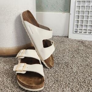 White Birkenstock Sandals